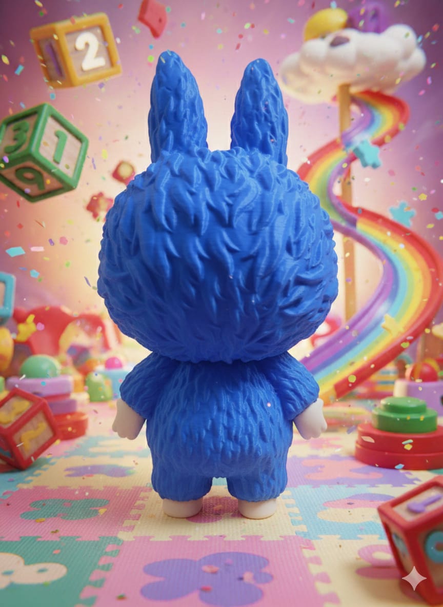 3D Printed Labubu Toy with customized letters