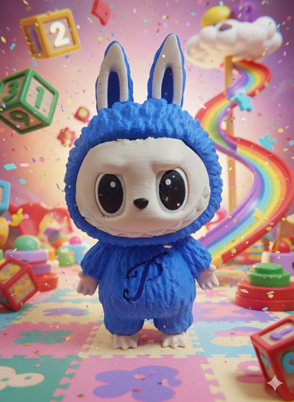 3D Printed Labubu Toy with customized letters